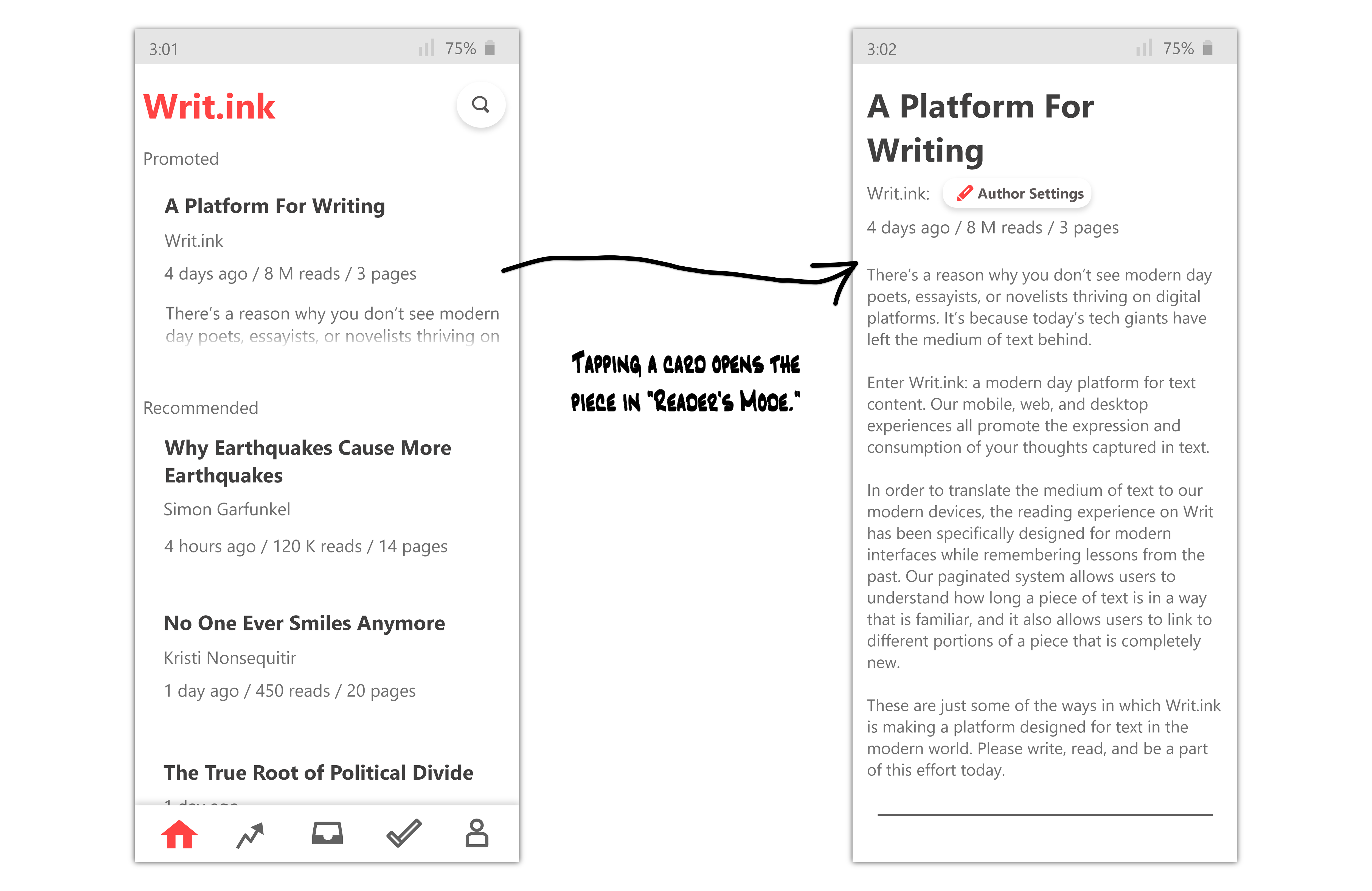 Diagram of the app flow